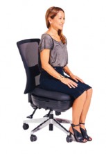 Ergoflip Mesh Back Chair With Flip Cushion Seat. Ergonomic. Black Fabric